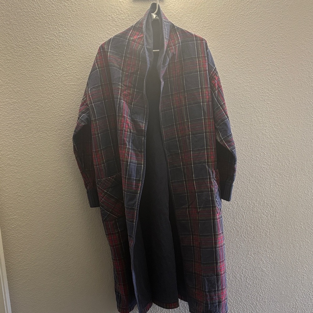 Plaid Trench Coat